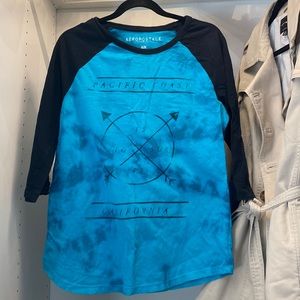 Tie Dye Baseball Long Sleeve Tee